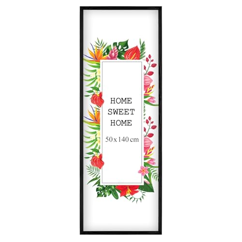 MG Design Bilderrahmen 50 x 140 cm - Farbe Schwarz, aus Holz, mit Acrylglas - zum vertikalen oder horizontalen Aufhängen, ohne Hintergrund, für Fotos, Poster, Puzzles MG Design Bilderrahmen 50 x 140 cm - Farbe Schwarz, aus Holz, mit Acrylglas - zum vertikalen oder horizontalen Aufhängen, ohne Hintergrund, für Fotos, Poster, Puzzles von MG Design