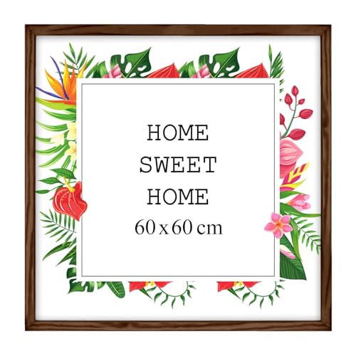 MG Design Bilderrahmen 60 x 60 cm - Farbe Braun, aus Holz, mit Acrylglas - zum vertikalen oder horizontalen Aufhängen, ohne Hintergrund, für Fotos, Poster, Puzzles MG Design Bilderrahmen 60 x 60 cm - Farbe Braun, aus Holz, mit Acrylglas - zum vertikalen oder horizontalen Aufhängen, ohne Hintergrund, für Fotos, Poster, Puzzles von MG Design