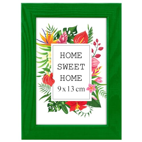 MG Design Bilderrahmen 9 x 13 cm - Farbe Grün, aus Holz, mit Acrylglas - zum vertikalen oder horizontalen Aufhängen/Aufstellen, für Fotos, Poster, Puzzles MG Design Bilderrahmen 9 x 13 cm - Farbe Grün, aus Holz, mit Acrylglas - zum vertikalen oder horizontalen Aufhängen/Aufstellen, für Fotos, Poster, Puzzles von MG Design