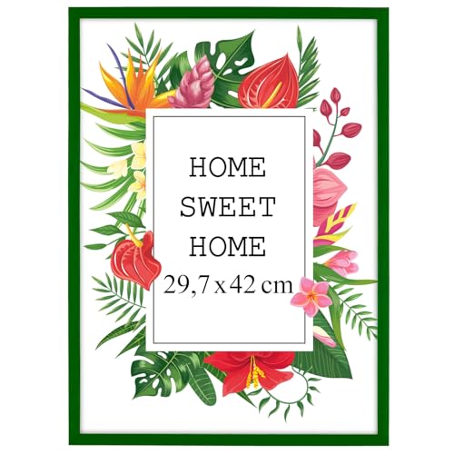 MG Design Bilderrahmen A3 29,7 x 42 cm - Farbe Grün, aus Holz, mit Acrylglas - zum vertikalen oder horizontalen Aufhängen, ohne Hintergrund, für Fotos, Poster, Puzzles MG Design Bilderrahmen A3 29,7 x 42 cm - Farbe Grün, aus Holz, mit Acrylglas - zum vertikalen oder horizontalen Aufhängen, ohne Hintergrund, für Fotos, Poster, Puzzles von MG Design