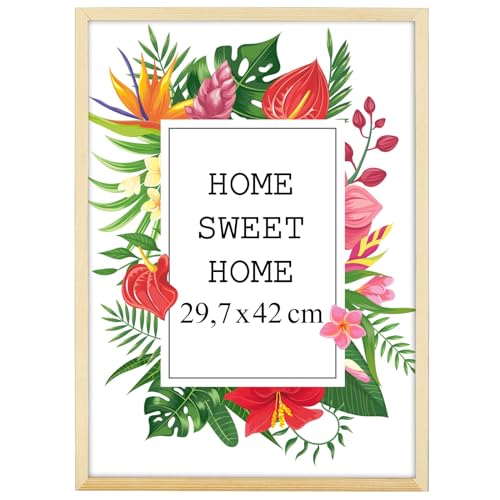 MG Design Bilderrahmen A3 29,7 x 42 cm - Farbe Natur, aus Holz, mit Acrylglas - zum vertikalen oder horizontalen Aufhängen, ohne Hintergrund, für Fotos, Poster, Puzzles MG Design Bilderrahmen A3 29,7 x 42 cm - Farbe Natur, aus Holz, mit Acrylglas - zum vertikalen oder horizontalen Aufhängen, ohne Hintergrund, für Fotos, Poster, Puzzles von MG Design