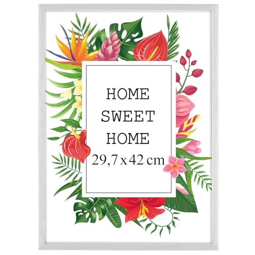 MG Design Bilderrahmen A3 29,7 x 42 cm - Farbe weiß, aus Holz, mit Acrylglas - zum vertikalen oder horizontalen Aufhängen, ohne Hintergrund, für Fotos, Poster, Puzzles MG Design Bilderrahmen A3 29,7 x 42 cm - Farbe weiß, aus Holz, mit Acrylglas - zum vertikalen oder horizontalen Aufhängen, ohne Hintergrund, für Fotos, Poster, Puzzles von MG Design