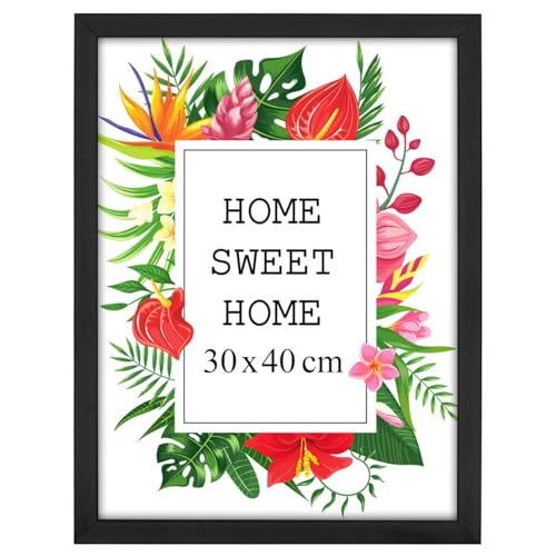 MG Design Bilderrahmen A3 30 x 40 cm - Farbe Schwarz aus Holz, mit Acrylglas - zum vertikalen oder horizontalen Aufhängen/Aufstellen, für Fotos, Poster, Puzzles MG Design Bilderrahmen A3 30 x 40 cm - Farbe Schwarz aus Holz, mit Acrylglas - zum vertikalen oder horizontalen Aufhängen/Aufstellen, für Fotos, Poster, Puzzles von MG Design