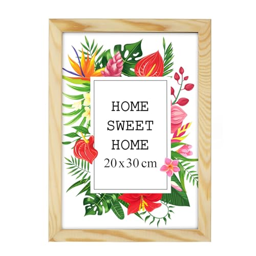 MG Design Bilderrahmen A4 20 x 30 cm - Farbe Natur, aus Holz, mit Acrylglas - zum vertikalen oder horizontalen Aufhängen, ohne Hintergrund, für Fotos, Poster, Puzzles MG Design Bilderrahmen A4 20 x 30 cm - Farbe Natur, aus Holz, mit Acrylglas - zum vertikalen oder horizontalen Aufhängen, ohne Hintergrund, für Fotos, Poster, Puzzles von MG Design