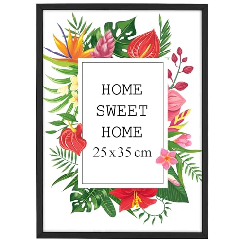 MG Design Bilderrahmen B4 25 x 35 cm - Farbe Schwarz, aus Holz, mit Acrylglas - zum vertikalen oder horizontalen Aufhängen, ohne Hintergrund, für Fotos, Poster, Puzzles MG Design Bilderrahmen B4 25 x 35 cm - Farbe Schwarz, aus Holz, mit Acrylglas - zum vertikalen oder horizontalen Aufhängen, ohne Hintergrund, für Fotos, Poster, Puzzles von MG Design