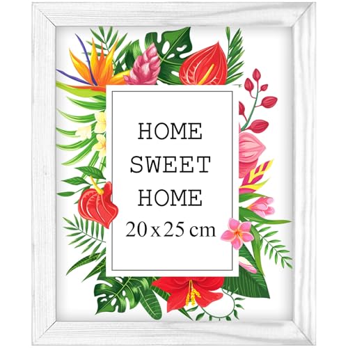 Mg Design Bilderrahmen 20x25 cm - Farbe Weiß, aus Holz, mit Acrylglas - zum vertikalen oder horizontalen Aufhängen, ohne Hintergrund, für Fotos, Poster, Puzzles Mg Design Bilderrahmen 20x25 cm - Farbe Weiß, aus Holz, mit Acrylglas - zum vertikalen oder horizontalen Aufhängen, ohne Hintergrund, für Fotos, Poster, Puzzles von MG Design