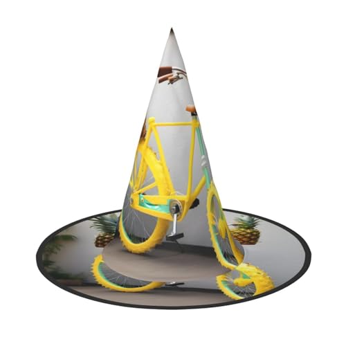 MGGAklp Ananas-Fahrradaufdruck, Partyhut, Halloween, Karneval, Hexenhüte für Mottopartys, Urlaubsdekoration MGGAklp Ananas-Fahrradaufdruck, Partyhut, Halloween, Karneval, Hexenhüte für Mottopartys, Urlaubsdekoration von MGGAklp