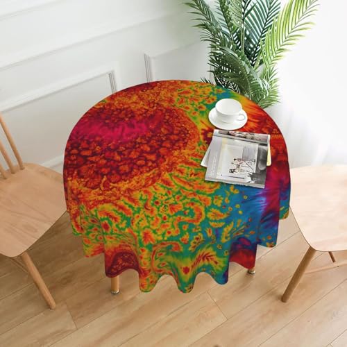 MGGAklp Batik-Tischdecke mit Hippie-Druck, waschbar, wiederverwendbar, für Zuhause, Urlaub, Party-Dekoration MGGAklp Batik-Tischdecke mit Hippie-Druck, waschbar, wiederverwendbar, für Zuhause, Urlaub, Party-Dekoration von MGGAklp