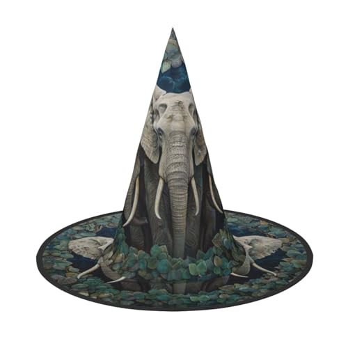 MGGAklp Elefanten Kunstdruck Party Hut Halloween Karneval Hexen Hüte für Mottopartys Urlaub Dekor MGGAklp Elefanten Kunstdruck Party Hut Halloween Karneval Hexen Hüte für Mottopartys Urlaub Dekor von MGGAklp