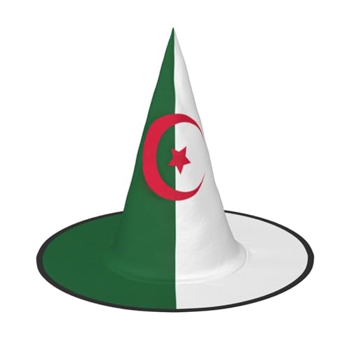 MGGAklp Flagge von Algerien, Partyhut, Halloween, Karneval, Hexenhüte für Mottopartys, Urlaubsdekoration MGGAklp Flagge von Algerien, Partyhut, Halloween, Karneval, Hexenhüte für Mottopartys, Urlaubsdekoration von MGGAklp