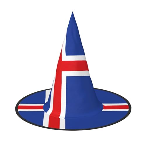 MGGAklp Flagge von Island, Partyhut, Halloween, Karneval, Hexenhüte für Mottopartys, Urlaubsdekoration von MGGAklp
