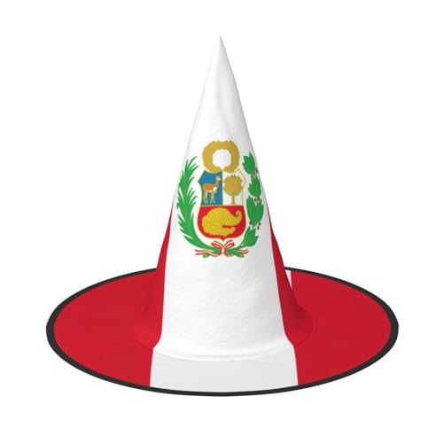 MGGAklp Flagge von Peru, Partyhut, Halloween, Karneval, Hexenhüte für Mottopartys, Urlaubsdekoration MGGAklp Flagge von Peru, Partyhut, Halloween, Karneval, Hexenhüte für Mottopartys, Urlaubsdekoration von MGGAklp