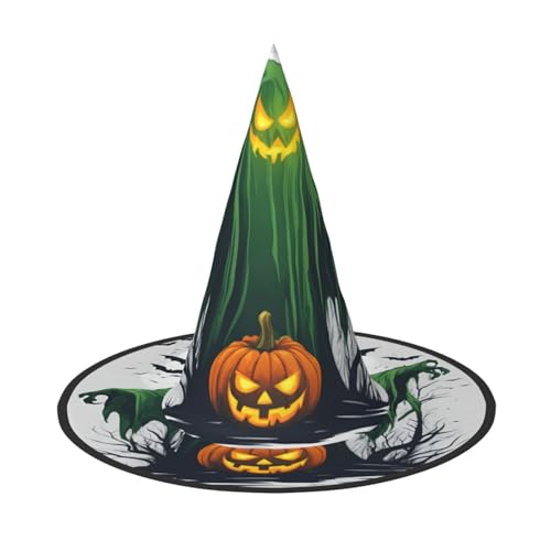 MGGAklp Grüner Geist Horror Halloween Kürbis Druck Party Hut Halloween Karneval Hexen Hüte für Mottopartys Urlaub Dekor MGGAklp Grüner Geist Horror Halloween Kürbis Druck Party Hut Halloween Karneval Hexen Hüte für Mottopartys Urlaub Dekor von MGGAklp