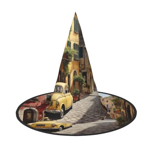 MGGAklp Italienischer Straßen-Print Partyhut Halloween Karneval Hexen Hüte für Motto-Partys Urlaub Dekor MGGAklp Italienischer Straßen-Print Partyhut Halloween Karneval Hexen Hüte für Motto-Partys Urlaub Dekor von MGGAklp