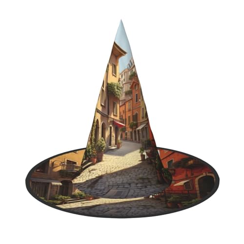 MGGAklp Italienischer Straßen-Print Partyhut Halloween Karneval Hexen Hüte für Motto-Partys Urlaub Dekor von MGGAklp