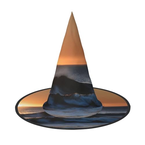 MGGAklp Last Sun Rays Of Over The Sea Waves Print Party Hut Halloween Karneval Hexen Hüte für Mottopartys Urlaub Dekor MGGAklp Last Sun Rays Of Over The Sea Waves Print Party Hut Halloween Karneval Hexen Hüte für Mottopartys Urlaub Dekor von MGGAklp