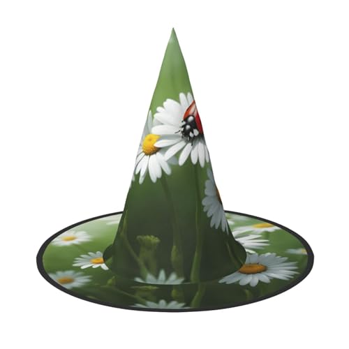 MGGAklp Marienkäfer auf Gänseblümchen, Blumendruck, Partyhut, Halloween, Karneval, Hexenhüte für Mottopartys, Urlaubsdekoration MGGAklp Marienkäfer auf Gänseblümchen, Blumendruck, Partyhut, Halloween, Karneval, Hexenhüte für Mottopartys, Urlaubsdekoration von MGGAklp