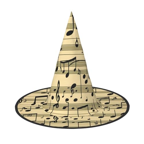 MGGAklp Musiknoten Druck Party Hut Halloween Karneval Hexen Hüte für Mottopartys Urlaub Dekor von MGGAklp