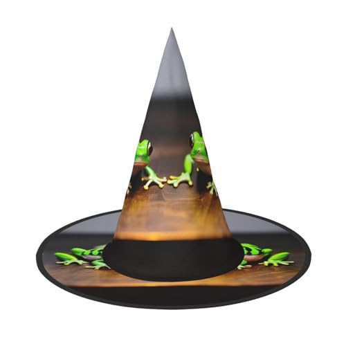 MGGAklp Niedlicher und lustiger Frösch-Druck, Partyhut, Halloween, Karneval, Hexenhüte für Mottopartys, Urlaubsdekoration MGGAklp Niedlicher und lustiger Frösch-Druck, Partyhut, Halloween, Karneval, Hexenhüte für Mottopartys, Urlaubsdekoration von MGGAklp