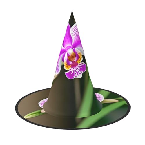 MGGAklp Orchideen-Druck, Partyhut, Halloween, Karneval, Hexenhüte für Mottopartys, Urlaubsdekoration MGGAklp Orchideen-Druck, Partyhut, Halloween, Karneval, Hexenhüte für Mottopartys, Urlaubsdekoration von MGGAklp