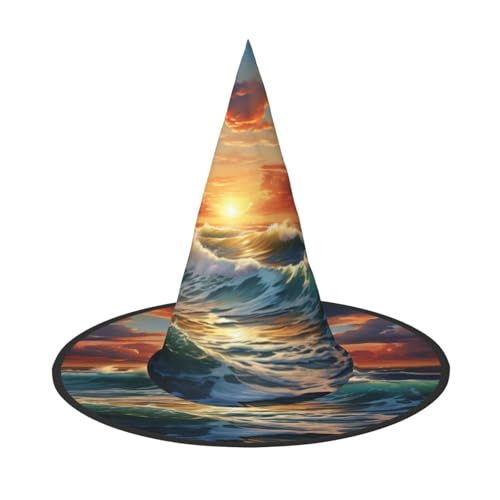 MGGAklp Ozean-Sonnenuntergang-Landschaft, Druck, Partyhut, Halloween, Karneval, Hexenhüte für Mottopartys, Urlaubsdekoration MGGAklp Ozean-Sonnenuntergang-Landschaft, Druck, Partyhut, Halloween, Karneval, Hexenhüte für Mottopartys, Urlaubsdekoration von MGGAklp