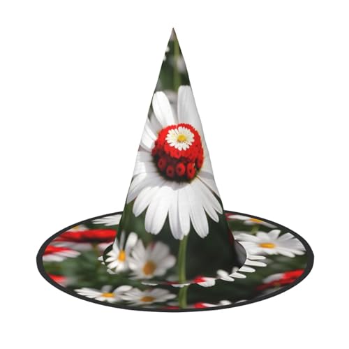 MGGAklp Partyhut mit Blume und weißem Gänseblümchen-Druck, Halloween, Karneval, Hexenhüte für Mottopartys, Urlaubsdekoration MGGAklp Partyhut mit Blume und weißem Gänseblümchen-Druck, Halloween, Karneval, Hexenhüte für Mottopartys, Urlaubsdekoration von MGGAklp
