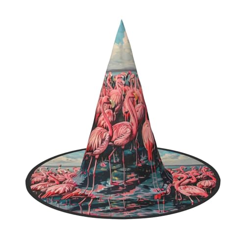MGGAklp Partyhut mit Flamingo-Druck, Halloween, Karneval, Hexenhüte für Mottopartys, Urlaubsdekoration MGGAklp Partyhut mit Flamingo-Druck, Halloween, Karneval, Hexenhüte für Mottopartys, Urlaubsdekoration von MGGAklp