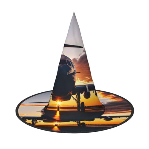 MGGAklp Partyhut mit Flugzeugmotiv bei Sonnenuntergang, Halloween, Karneval, Hexenhüte für Mottopartys, Urlaubsdekoration MGGAklp Partyhut mit Flugzeugmotiv bei Sonnenuntergang, Halloween, Karneval, Hexenhüte für Mottopartys, Urlaubsdekoration von MGGAklp