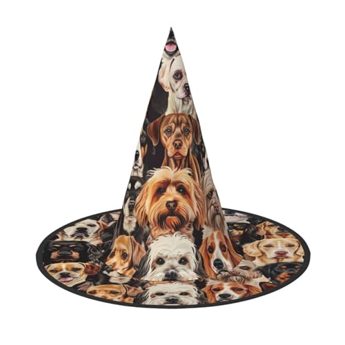 MGGAklp Partyhut mit Hundemuster, Halloween, Karneval, Hexenhüte für Mottopartys, Urlaubsdekoration MGGAklp Partyhut mit Hundemuster, Halloween, Karneval, Hexenhüte für Mottopartys, Urlaubsdekoration von MGGAklp