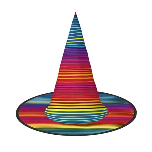 MGGAklp Partyhut mit Regenbogen-Muster, für Halloween, Karneval, Hexenhüte für Mottopartys, Urlaubsdekoration von MGGAklp