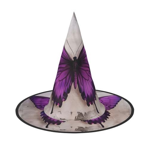 MGGAklp Partyhut mit Schmetterlings-Motiv, Violett, für Halloween, Karneval, Hexen, Hüte für Mottopartys, Urlaubsdekoration MGGAklp Partyhut mit Schmetterlings-Motiv, Violett, für Halloween, Karneval, Hexen, Hüte für Mottopartys, Urlaubsdekoration von MGGAklp