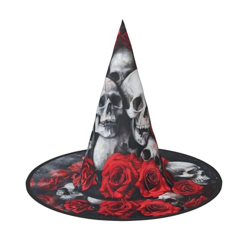 MGGAklp Partyhut mit Totenkopf und roter Rose, Halloween, Karneval, Hexenhüte für Mottopartys, Urlaubsdekoration MGGAklp Partyhut mit Totenkopf und roter Rose, Halloween, Karneval, Hexenhüte für Mottopartys, Urlaubsdekoration von MGGAklp