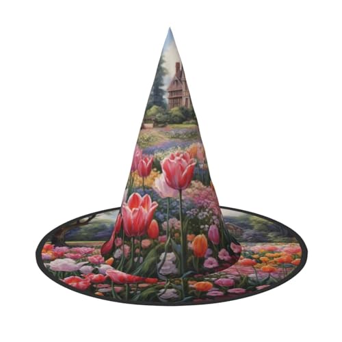 MGGAklp Partyhut mit Tulpenmotiv, für Halloween, Karneval, Hexenhüte für Mottopartys, Urlaubsdekoration MGGAklp Partyhut mit Tulpenmotiv, für Halloween, Karneval, Hexenhüte für Mottopartys, Urlaubsdekoration von MGGAklp