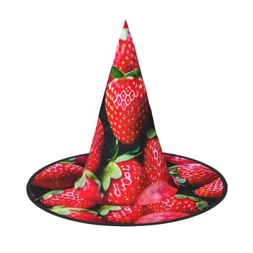 MGGAklp Partyhut mit frischem Erdbeerdruck, Halloween, Karneval, Hexenhüte für Mottopartys, Urlaubsdekoration MGGAklp Partyhut mit frischem Erdbeerdruck, Halloween, Karneval, Hexenhüte für Mottopartys, Urlaubsdekoration von MGGAklp