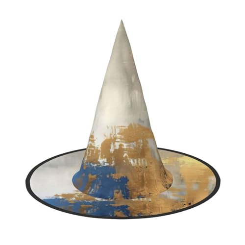 MGGAklp Partyhut mit goldfarbenem, blau-weißem Druck, Halloween, Karneval, Hexenhüte für Mottopartys, Urlaubsdekoration MGGAklp Partyhut mit goldfarbenem, blau-weißem Druck, Halloween, Karneval, Hexenhüte für Mottopartys, Urlaubsdekoration von MGGAklp