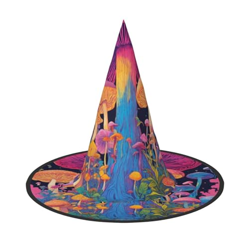 MGGAklp Pilzdruck Partyhut Halloween Karneval Hexen Hüte für Mottopartys Urlaub Dekor MGGAklp Pilzdruck Partyhut Halloween Karneval Hexen Hüte für Mottopartys Urlaub Dekor von MGGAklp