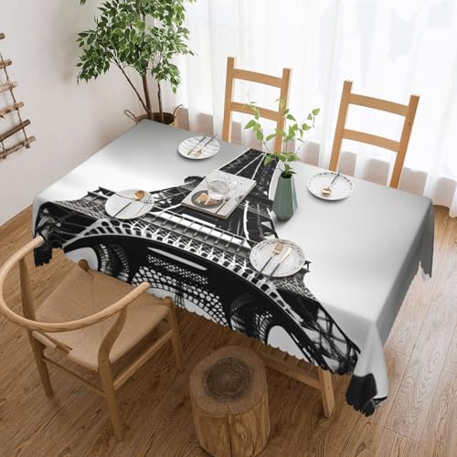 MGGAklp Rechteckige Tischdecke, Motiv: Paris Eiffelturm, waschbar, für Esszimmer, Party, drinnen und draußen, Schwarz MGGAklp Rechteckige Tischdecke, Motiv: Paris Eiffelturm, waschbar, für Esszimmer, Party, drinnen und draußen, Schwarz von MGGAklp