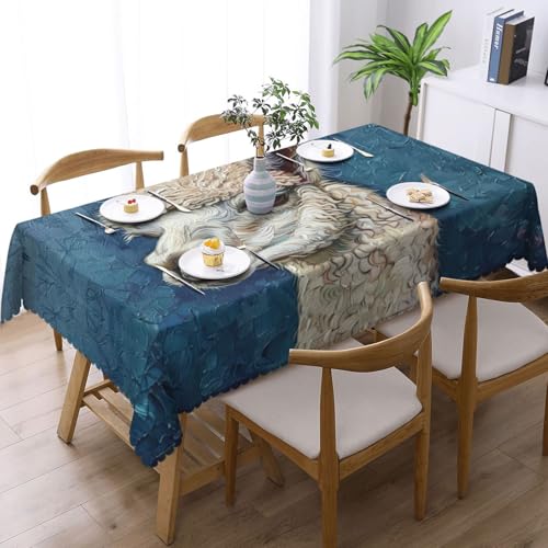 MGGAklp Rechteckige Tischdecke mit Alpaka-Lama-Druck, waschbar, für Esszimmer, Party, drinnen und draußen MGGAklp Rechteckige Tischdecke mit Alpaka-Lama-Druck, waschbar, für Esszimmer, Party, drinnen und draußen von MGGAklp