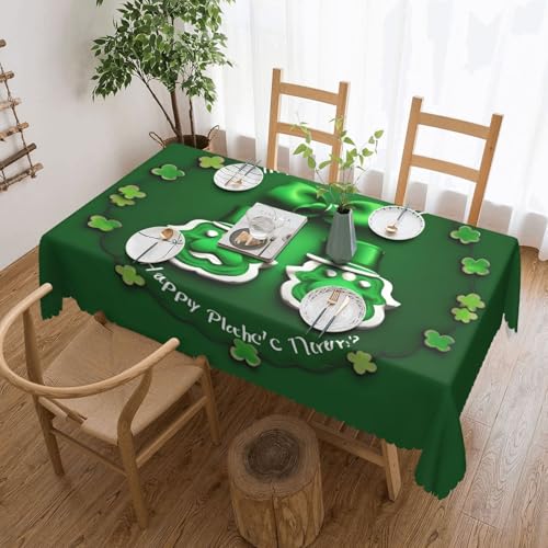 MGGAklp Rechteckige Tischdecke mit Aufdruck "Happy St. Patrick's Day", waschbar, für Esszimmer, Party, drinnen und draußen MGGAklp Rechteckige Tischdecke mit Aufdruck "Happy St. Patrick's Day", waschbar, für Esszimmer, Party, drinnen und draußen von MGGAklp