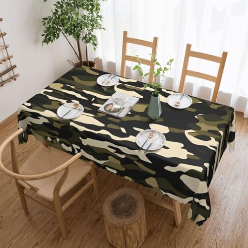 MGGAklp Rechteckige Tischdecke mit Camouflage-Muster, waschbar, für Esszimmer, Party, drinnen und draußen MGGAklp Rechteckige Tischdecke mit Camouflage-Muster, waschbar, für Esszimmer, Party, drinnen und draußen von MGGAklp