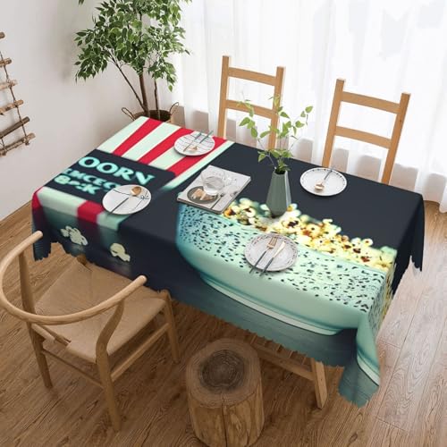 MGGAklp Rechteckige Tischdecke mit Film-Schindel- und Popcorn-Druck, waschbare Tischdecke für Esszimmer, Party, drinnen und draußen MGGAklp Rechteckige Tischdecke mit Film-Schindel- und Popcorn-Druck, waschbare Tischdecke für Esszimmer, Party, drinnen und draußen von MGGAklp