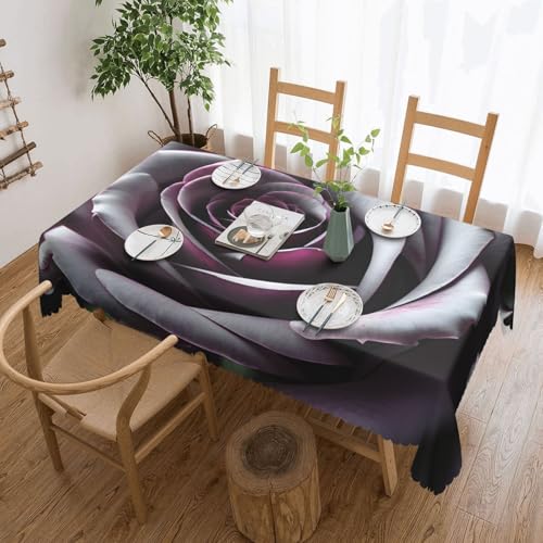 MGGAklp Rechteckige Tischdecke mit Gothic-Rosen-Motiv, waschbar, für Esszimmer, Party, drinnen und draußen von MGGAklp