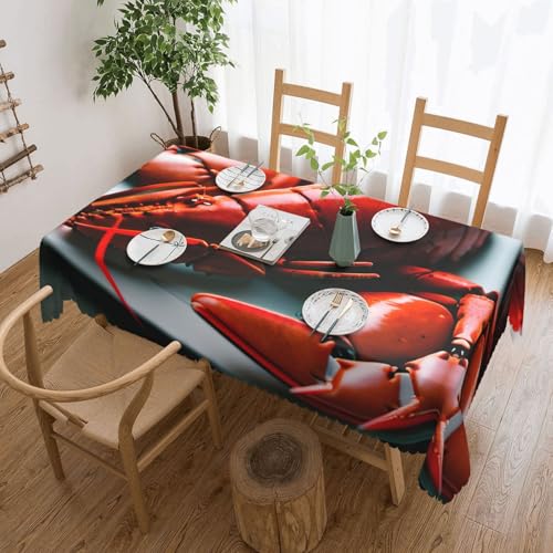 MGGAklp Rechteckige Tischdecke mit Hummer-Druck, waschbar, Tischdecke für Esszimmer, Party, drinnen und draußen von MGGAklp