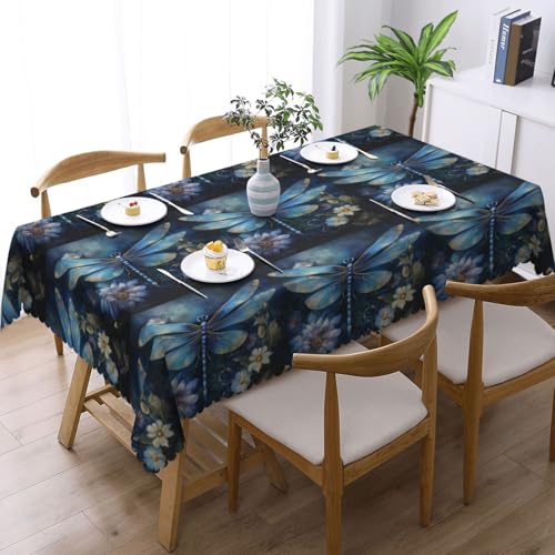 MGGAklp Rechteckige Tischdecke mit Libellen-Druck, waschbar, Tischdecke für Esszimmer, Party, drinnen und draußen MGGAklp Rechteckige Tischdecke mit Libellen-Druck, waschbar, Tischdecke für Esszimmer, Party, drinnen und draußen von MGGAklp