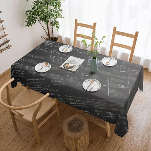 MGGAklp Rechteckige Tischdecke mit Mathe-Symbolen, waschbar, für Esszimmer, Party, drinnen und draußen MGGAklp Rechteckige Tischdecke mit Mathe-Symbolen, waschbar, für Esszimmer, Party, drinnen und draußen von MGGAklp