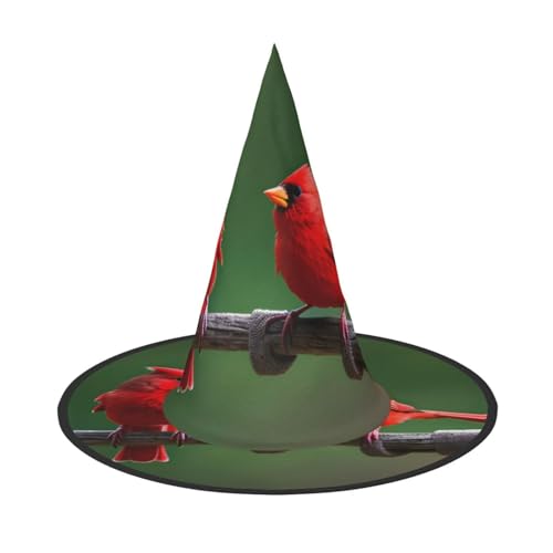 MGGAklp Roter Vogel-Druck, Partyhut, Halloween, Karneval, Hexenhüte für Mottopartys, Urlaubsdekoration MGGAklp Roter Vogel-Druck, Partyhut, Halloween, Karneval, Hexenhüte für Mottopartys, Urlaubsdekoration von MGGAklp