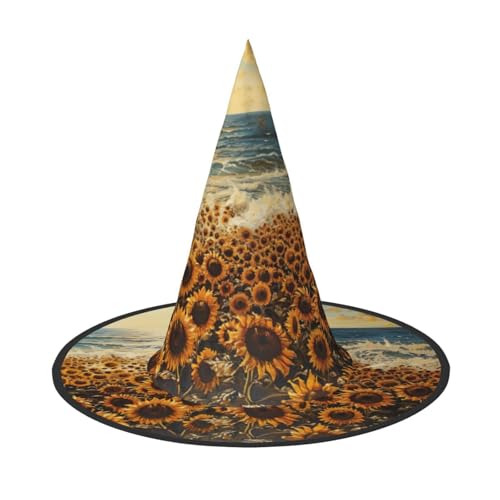MGGAklp Sonnenblumen, Meerdruck, Partyhut, Halloween, Karneval, Hexenhüte für Mottopartys, Urlaubsdekoration MGGAklp Sonnenblumen, Meerdruck, Partyhut, Halloween, Karneval, Hexenhüte für Mottopartys, Urlaubsdekoration von MGGAklp
