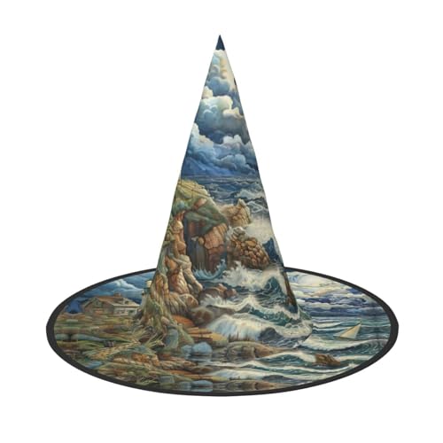 MGGAklp The Seaside Leuchtturm-Druck, Partyhut, Halloween, Karneval, Hexenhüte für Mottopartys, Urlaubsdekoration MGGAklp The Seaside Leuchtturm-Druck, Partyhut, Halloween, Karneval, Hexenhüte für Mottopartys, Urlaubsdekoration von MGGAklp