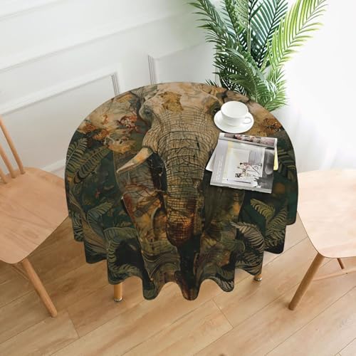MGGAklp Tischdecke mit Elefanten-Druck, waschbar, wiederverwendbar, für Zuhause, Urlaub, Party-Dekoration MGGAklp Tischdecke mit Elefanten-Druck, waschbar, wiederverwendbar, für Zuhause, Urlaub, Party-Dekoration von MGGAklp