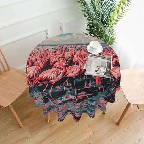 MGGAklp Tischdecke mit Flamingo-Druck, waschbar, wiederverwendbar, für Zuhause, Urlaub, Party-Dekoration von MGGAklp